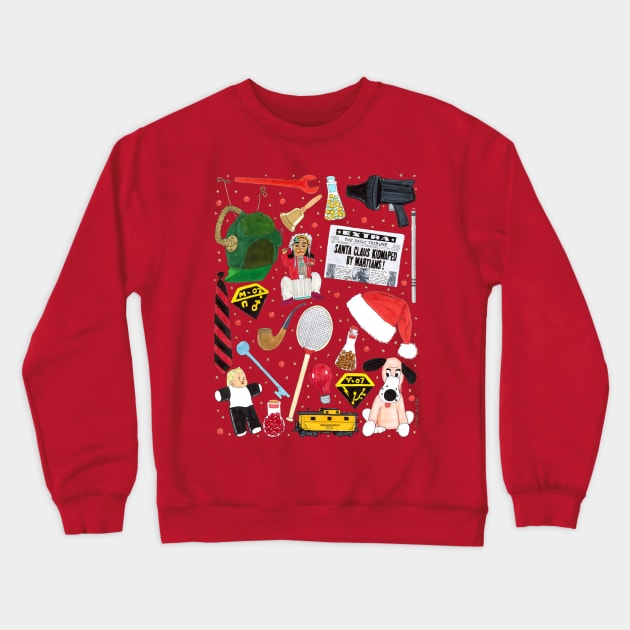 Santa Claus Conquers the Martians Crewneck Sweatshirt by TheStuffOfHorrorMovies